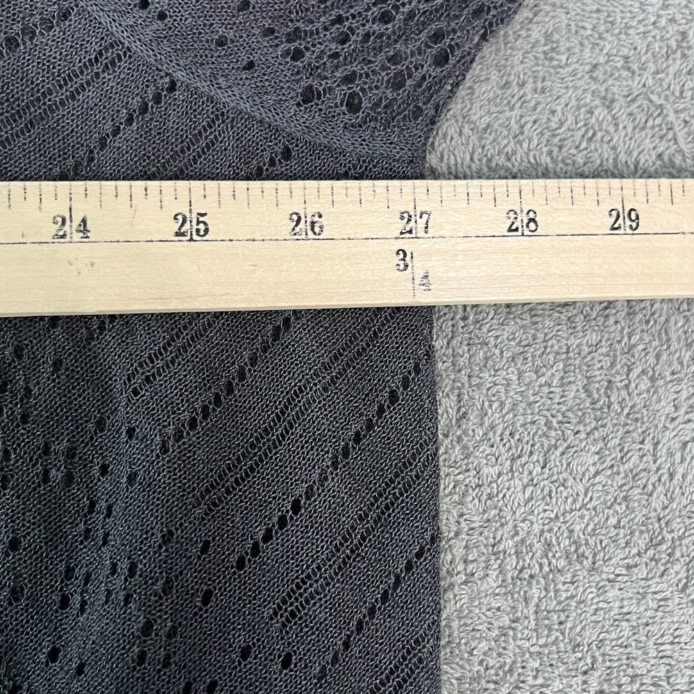 Eileen Fisher Open Front Knit Cardigan‎ XL Gray Draped Lightweight Travel Office - Picture 8 of 8